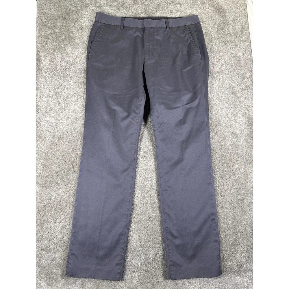 Bonobos Friday Chinos Grey Slim Straight 100% Cotton Pants Mens 33x30